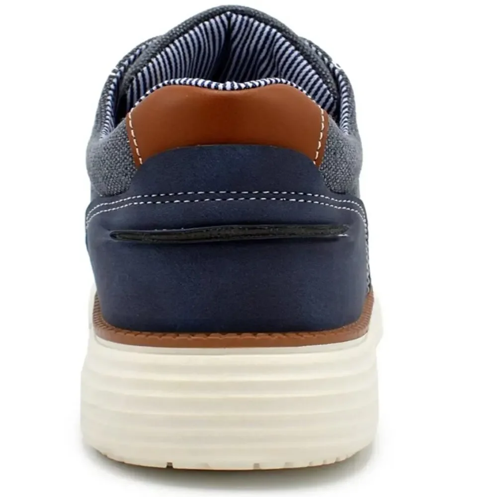 Akademiks Men's Dayton Chambray Casual Shoes Navy Size 9